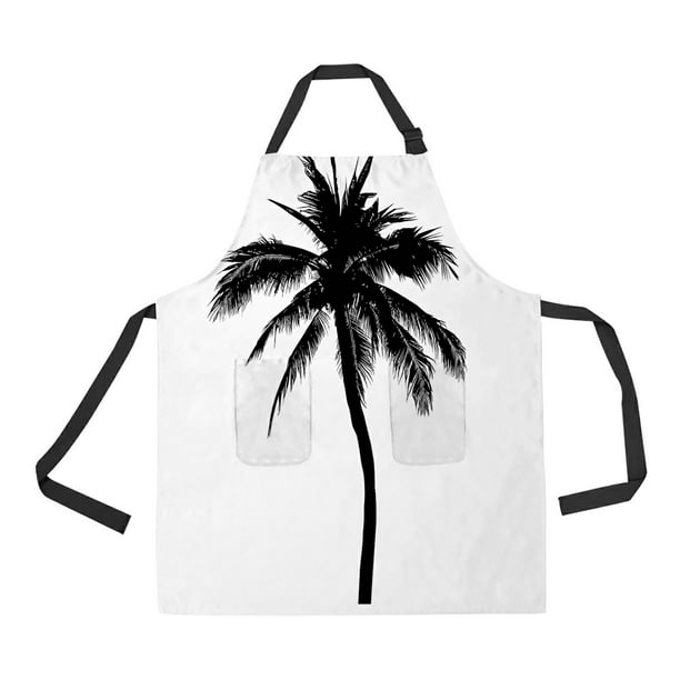 Classic Coconut Tree Home Kitchen Cooking Linen Cotton Baking Chef Cook Apron 